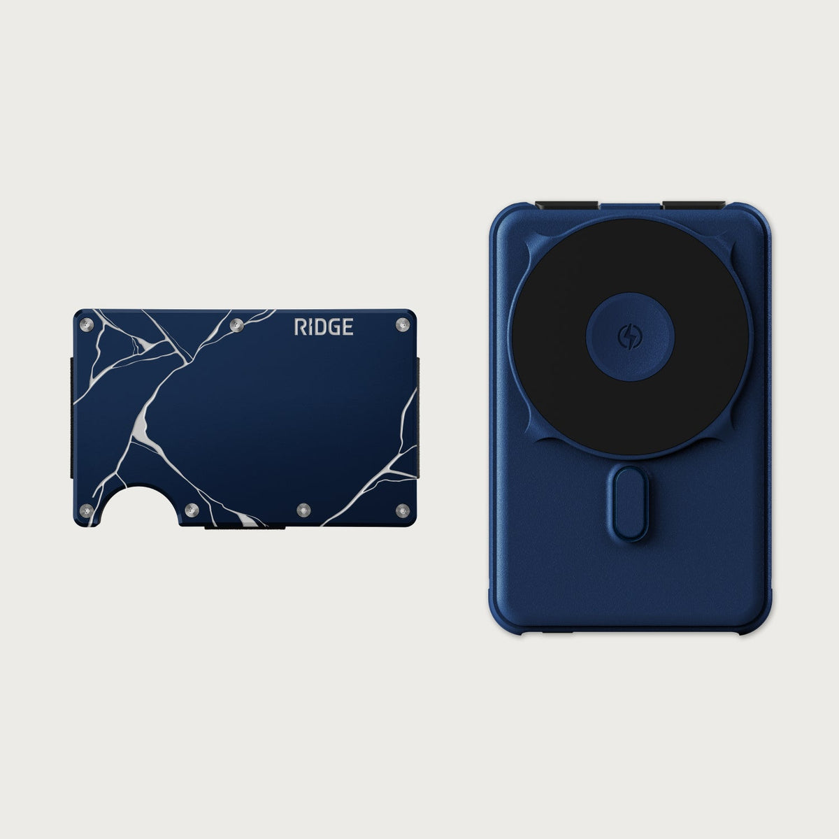 Ridge Wallet + Power Bank - Kintsugi - Navy + Dark Harbor